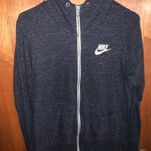 Nike heather grey zip up hoodie